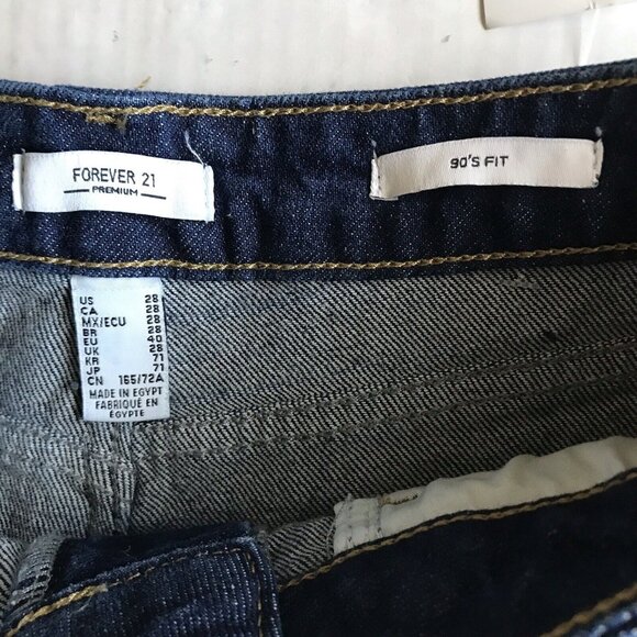 Forever 21, 90’s Fit Jeans, NWT, Juniors Size 28, High Rise, Straight Leg - Picture 5 of 7